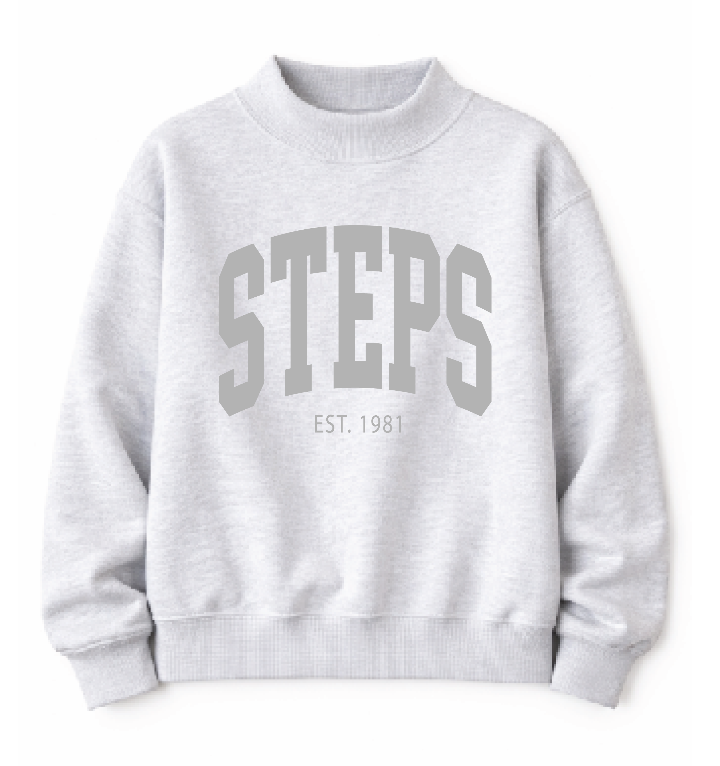 STEPS Varsity Adult Mock Neck in Ash