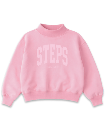 STEPS Varsity Adult Mock Neck in Pink
