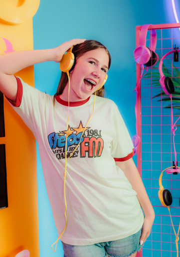 STEPS Retro Radio Ringer Tee